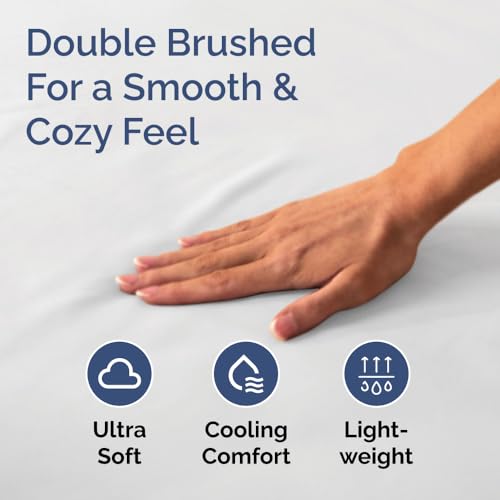 Full Fitted Sheet - Single Fitted Sheet Only - 8-16" Deep Pockets - White - view 5