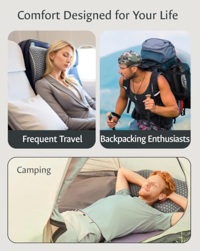 Small Cooling Memory Foam Pillows for Travel, Camping, Airplanes - view 7