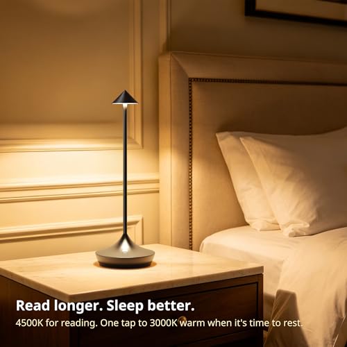 Cordless Rechargeable Table Lamp, Long-Lasting 60-Hr Battery, Dimmable LED - view 3