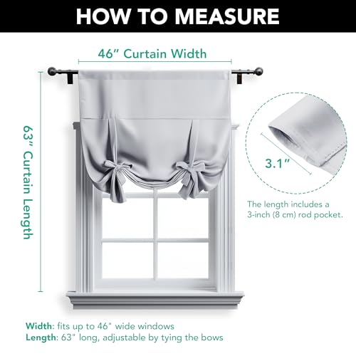 Blackout Valances for Winodws 63 Inch Long for Living Room Bedroom - view 5