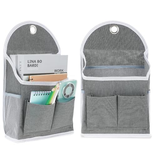 1 Pack Wall Hanging Organizer Bag with Pockets Fabric Storage Bag Basket Wall Mount Hangable Organizer File Pocket Fabric Magazine Waterproof for Bathroom, Office, Kitchen, Bedroom