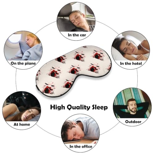 Drum Kit Musical Note Adjustable Eyemask Soft Shade Sleep Mask - view 4
