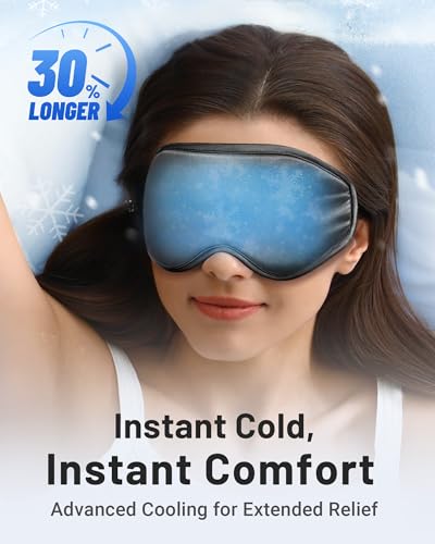 Cooling Eye Mask for Puffy Eyes: Fsa Eligible Items Hsa, Ice Eye Pack for Migraine After Surgery Relief - Reuable Cold Compress for Headache Puffiness - Comfortable Perfect Fit Gel Sleep Mask - view 3