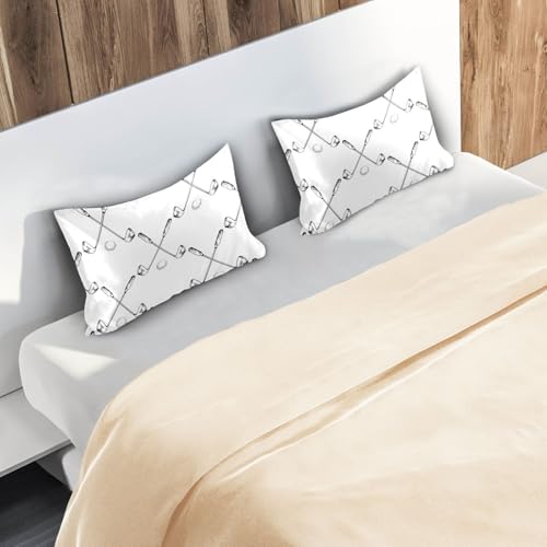 Satin Pillowcase for Hair and Skin, Sport Golf Clubs Ball Bag Silky Pillow Case Body Pillow Covers Standard Size with Envelope Closure - view 6