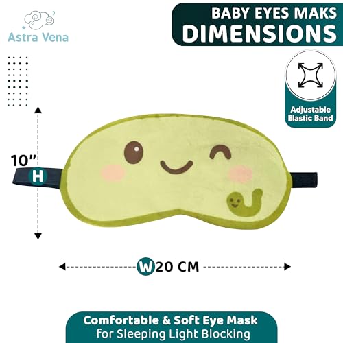 Child Travel Sleep Mask and Pillow Set - 2 in 1 Cute Character Design for Kids Rest, Naps and Relaxation. Soft Comfort with Bag Cover, Perfect for Flights, Car Trips 30cm (Green) - view 3