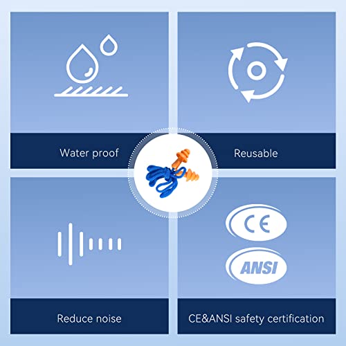 100Pairs Silicone Ear Plugs,32dB,Orange - view 5
