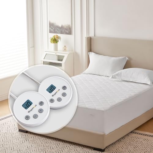 Heated Mattress Pad King Size 10 Heat Settings & Dual Control with 1-12 Hours Timer Auto Off,Deep Pocket Fits up to 18",Microfiber Bed Warmer,ETL Listed Machine Washable,78"x80"