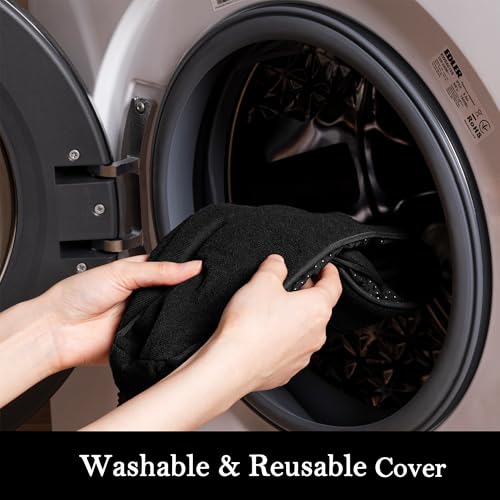 Door Draft Stopper with Removable Washable Cover, 38", Black - view 4