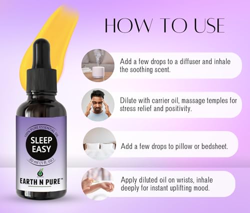 Sleep Easy Essential Oil Blend | 100% Pure & Natural | for Relaxing Aromatherapy Blend | 100ml - view 4