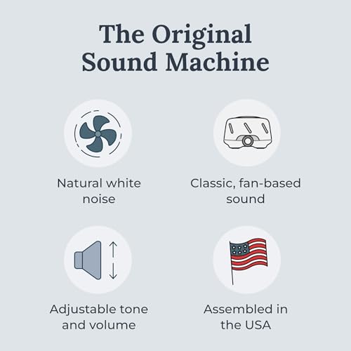Dohm (White/Gray) The Original White Noise Machine, Relaxing Natural Sound from a Real Fan, Sleep Aid & Noise Cancelling for Adults & Baby, Office Privacy & Meditation, Baby Registry - view 2