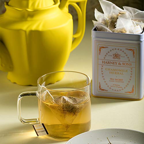 Chamomile Herbal Tea, 20 Sachets, Caffeine Free Tin - view 6