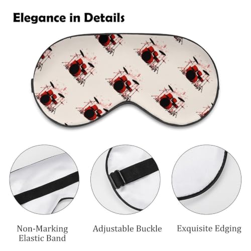 Drum Kit Musical Note Adjustable Eyemask Soft Shade Sleep Mask - view 3