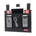 Hanging Bedside Caddy, Bedside Storage Organizer for Magazine, Phone, Remote control (Classic4 Pockets-Black)