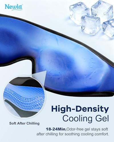 Cooling Gel Eye Mask for Puffy Eyes, Larger Full-Eye Contour Cold Compress - view 5