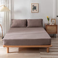 Queen Fitted Sheet Fits Up to 15" Deep Pocket, Solid Brown Coffee