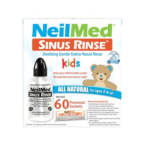 Sinus Rinse, Pediatric, Complete Saline Nasal Rinse Kit 60 Premixed Packets - view 2