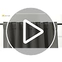 Grey Blackout Striped Pattern Curtains for Living Room, 52 x 84 - view 7