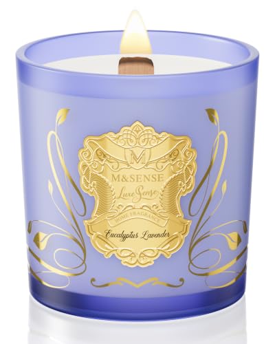 Eucalyptus Lavender Scented Candles with Wood Wick 13oz 75h