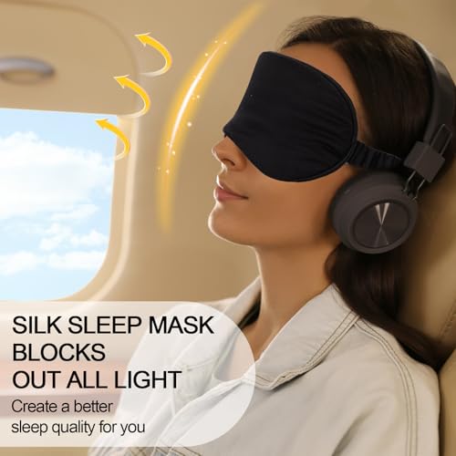 24 Pcs Silk Sleep Masks Soft Satin Eye Masks for Sleeping with Adjustable Elastic Strap Comfortable Blindfold Eyeshade for Men Women Travel Nap Night Sleep(Black, Grey, Green, Pink) - view 6