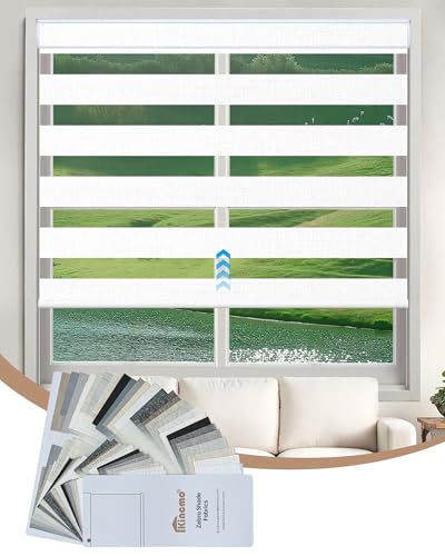 Motorized Blinds with Remote App Voice Control, Custom Zebra Shades