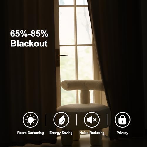 Brown Velvet Blackout Curtains 96 inches for Bedroom Living Room - view 4