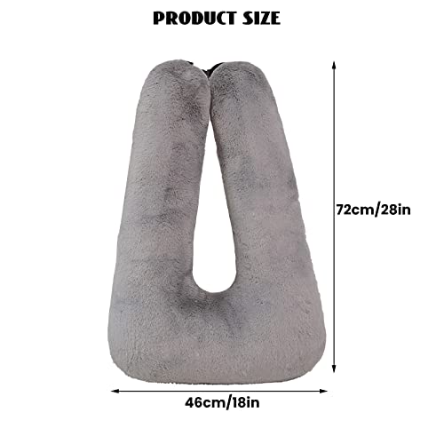 Travel Pillow Car Pillow(28x18in) U Shaped Cushion Pillow, Long Distance Travel Sleep Pillow for Head and Body Support for Adults Children (Blue) - view 2