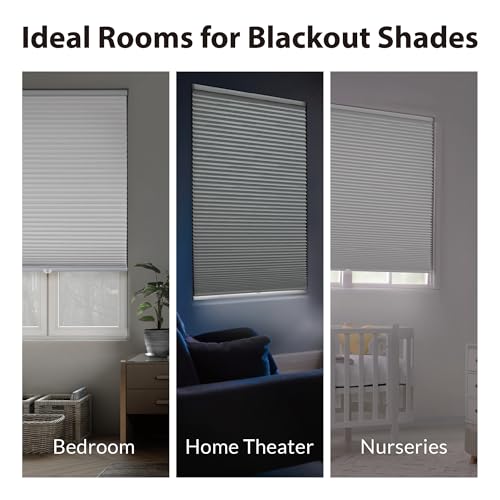 Cordless 1.5" Blackout Cellular Shade, Energy Saver, 24" W x 84" H, Latte - view 5