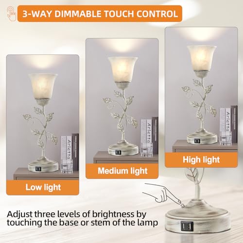 Rustic Touch Table Lamp for Bedroom with 2 USB C+A Ports - view 3