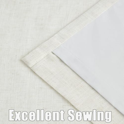 Natural Pinch Pleated Back Tab Full Blackout Curtains 95 Inch - view 6
