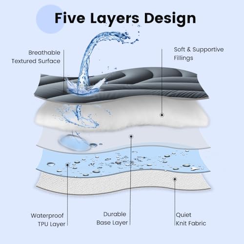 Waterproof Mattress Pad Queen, Quilted Fitted Queen Mattress Protector - view 5