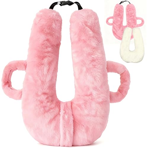 Car Pillow for Kids, Removable, Washable Pillowcases and Pillow Inserts(The only Upgrade on the Market),Travel Pillow for Car Sleeping(Pink)