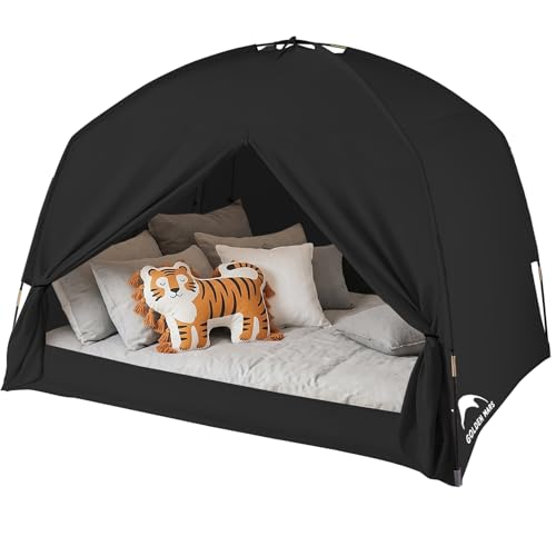 Twin Bed Tent for Kids and Adults, Indoor Kid Play Tents with String Lights