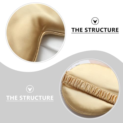 Golden Silk Sleeping Mask 4pcs Set with Hairband, Hair Tie Xmas - view 2