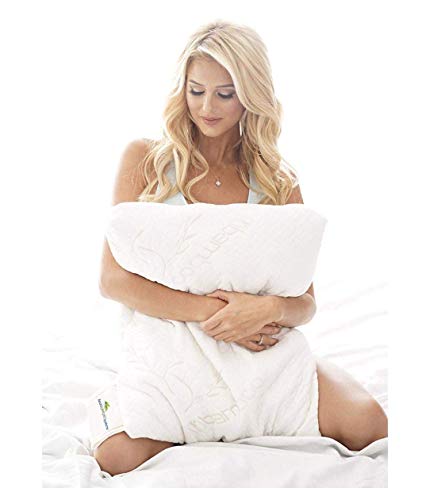 Premium Adjustable Gel Shredded Memory Foam Pillow with Cooling + Washable Cotton Linen Removable Cover | Orthopedic Neck Support for Home and Hotel Collection (Standard)