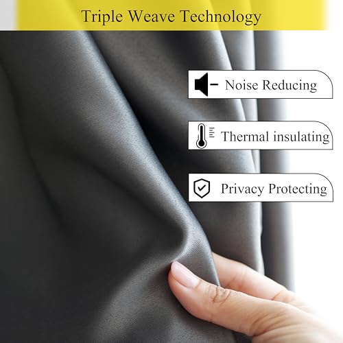 Room Divider Curtain Sets with Bendable Ceiling Track, 95% Blackout Total Privacy Ceiling Track Curtains Floor to Curtains Track Kits 8.33 ft Wide x 7 ft Tall, Black, 1 Panel - view 3