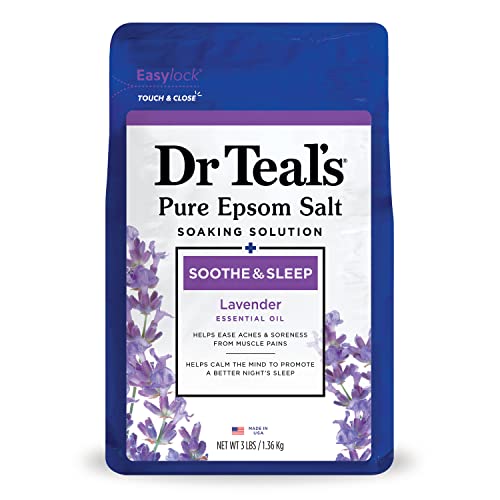 Sleep Spray with Melatonin & Essential Oil Blend (Pack of 3) & Epsom Salt Soaking Solution Soothe & Sleep Lavender 3lbs - view 5