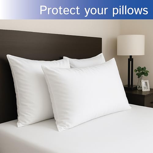 Standard Pillow Protectors (Set of 4) – Hypoallergenic Pillow Cover Waterproof Dust Allergen Proof Zippered Encasement - view 4