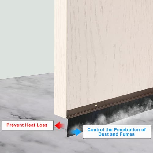 2Pack Door Sweep - 39" Door Bottom Brush with 30mm Brush Brown - view 5