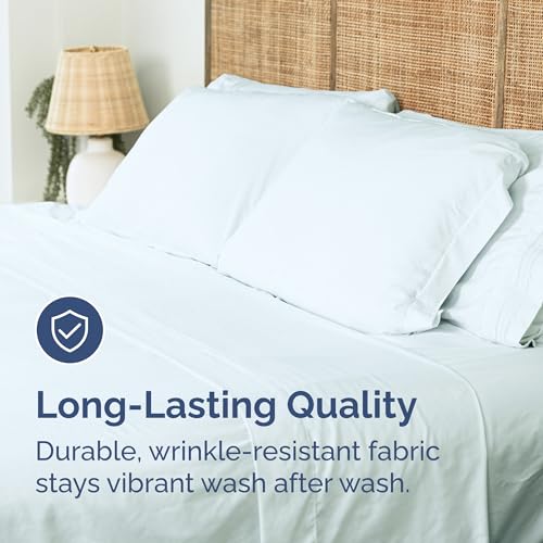 Full Flat Sheet - Single Top Flat Sheet Only - Soft & Cooling - Ice Blue - view 4