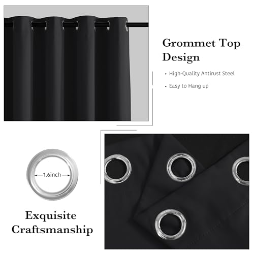 Extra Long Blackout Curtains 108 inches, High Ceiling Curtains - view 2