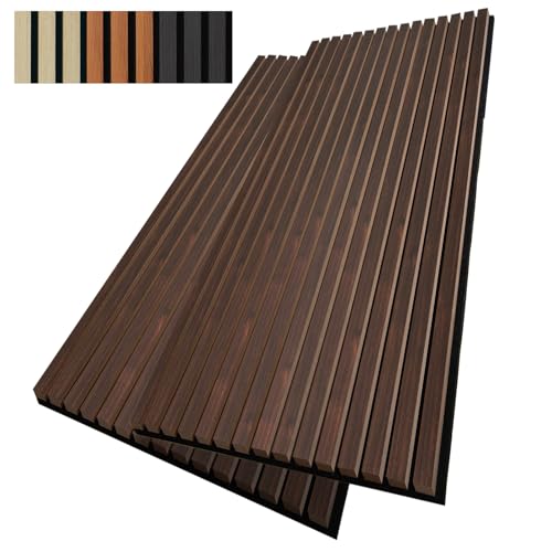 Soundproof Wood Slat Wall Panel, 2 Pack