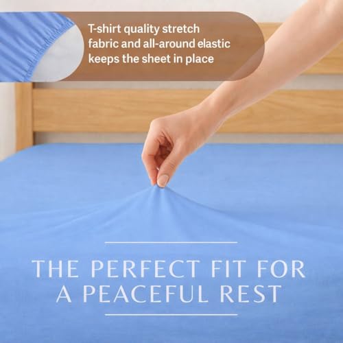 4 Pack Fitted Hospital Bed Sheets for Home Use, 36 x 84 x 12 - view 6