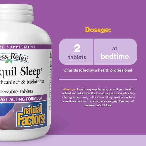 Tranquil Sleep Melatonin Supplement, 120 Chewable Tablets - view 3