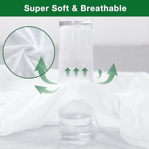 Waterproof Mattress Protector, Extra Soft King Size Waterproof Mattress Protector, 6-18 Inches Depth, Elastic Skirt Design - view 3