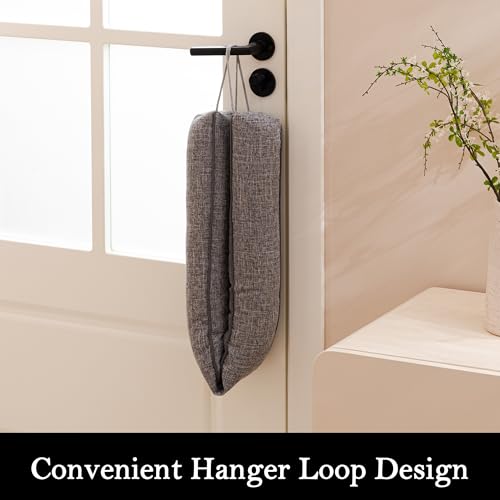 Linen Door Draft Stopper, Removable Washable Cover, 38", Gray - view 6