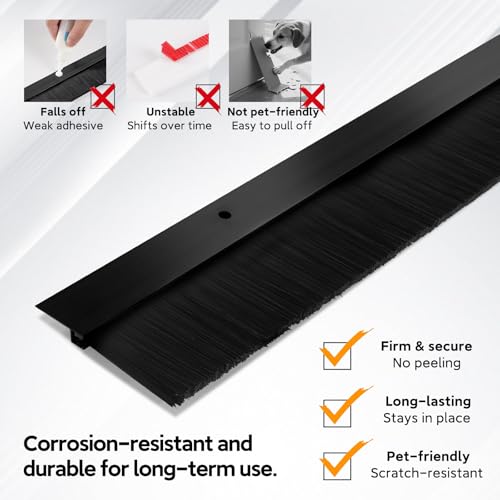 2 Pack Door Brush Sweep, 1.5 in x 39.37 in, 6.5ft Total - view 3