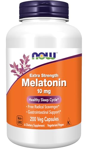 Now Supplements, Melatonin, Extra Strength 10 mg, 200 Veg Capsules