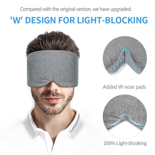 Deluxe Cotton Sleep Mask Gift Set - 100% Blackout Large Comfortable Blindfold Adjustable Eye Mask Pillow in Gift Box for Men Women Side Sleeper Travel Meditation Airplane - view 3