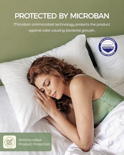 100% Cotton Pillow Protectors, 600 Thread Count, Standard, 4 Pack - view 4