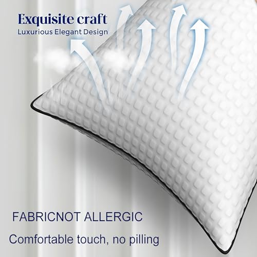 Bed Pillows for Sleeping Queen Size Set of 4,Hotel Collection Cooling Breathable Pillows for Side and Back Sleepers Down Alternative Filling Luxury Soft - view 2